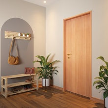 Folha de Porta Madeira Curupixá de Giro ou Correr Direito|Esquerdo Marrom 210x70cm Sarrafeada Lisa Pinhal Portas